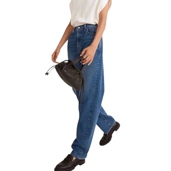 MADEWELL The Baggy Straight Jeans Blue Firthway Wash - Picture 2 of 14